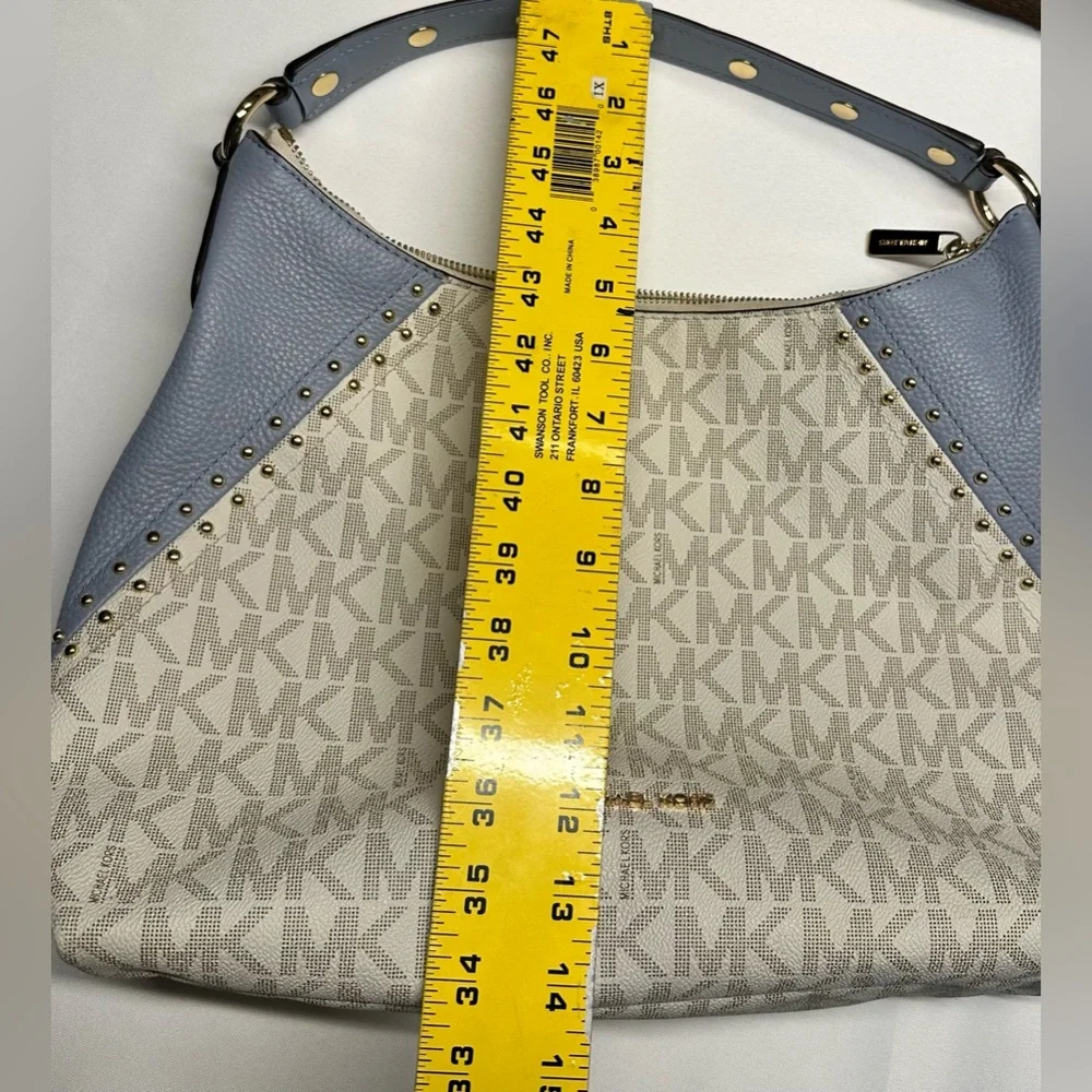 Michael Kors Blue and Cream Women's Bag